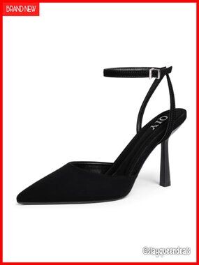 Women's Closed Toe Stiletto Heels Ankle Strap Pumps Formal Dress Shoes